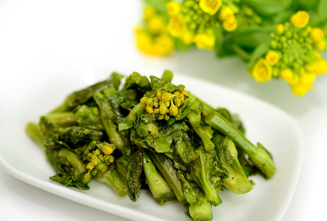 花粉症のあなたに食べて欲しい「菜の花の梅ごま和え」