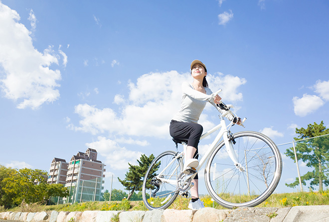 私ウツかも……。おにぎりを持ってサイクリングが効く!