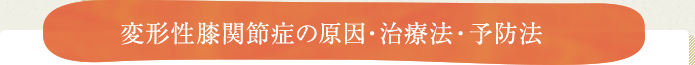 変形性膝関節症の原因・治療法・予防法