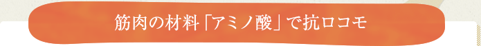 筋肉の材料「アミノ酸」で抗ロコモ