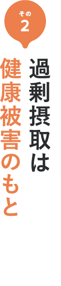 その2 過剰摂取は健康被害のもと